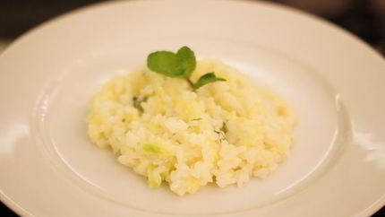 Ризотто с фенхелем, цукини и мятой