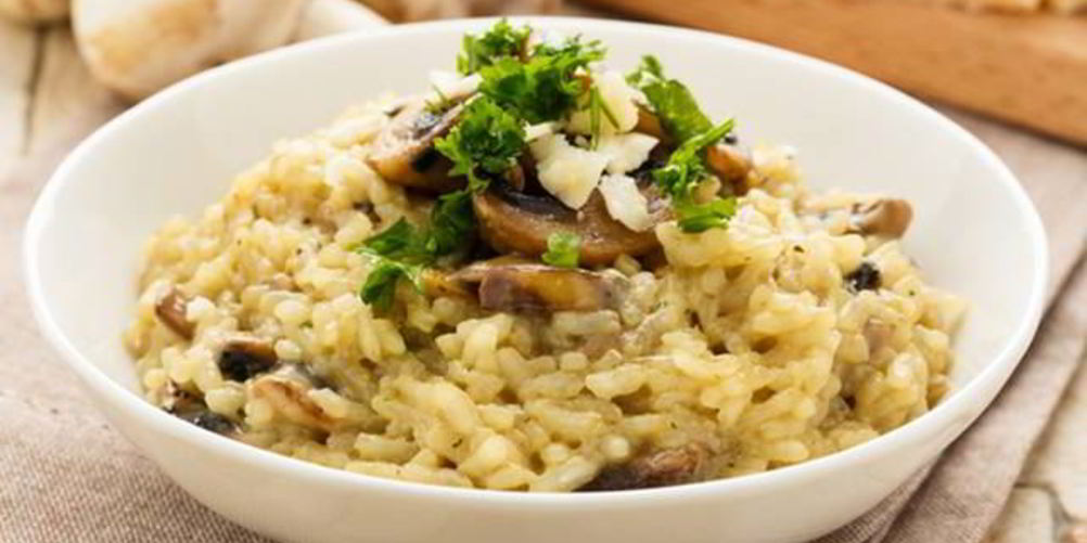 Рецепт ризотто с грибами и беконом