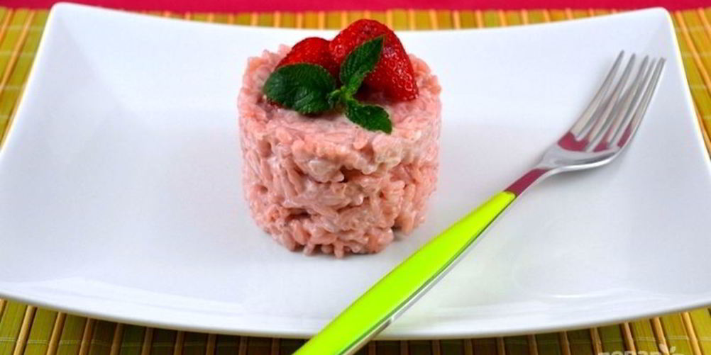 Рецепт ризотто с клубникой на 14 февраля