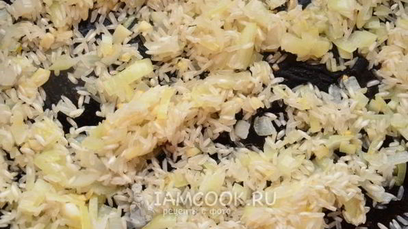 ризотто с кукурузой и горошком