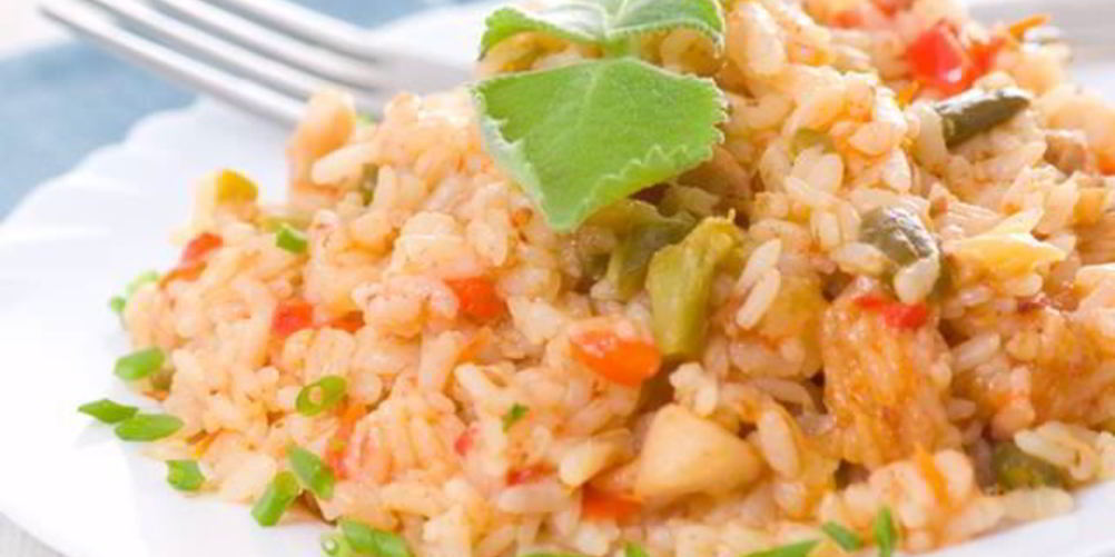 Рецепт ризотто с курицей и овощами