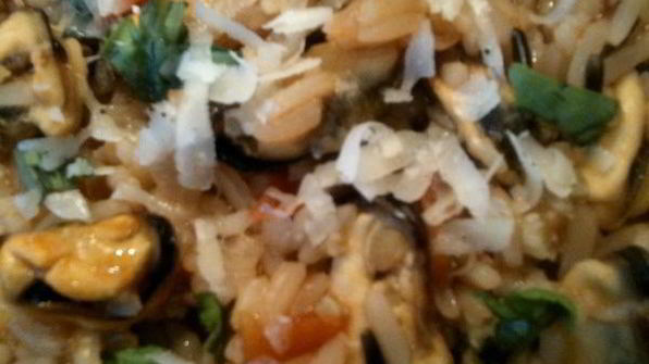 ризотто с мидиями