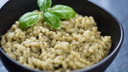 Ризотто с рикоттой и шпинатом