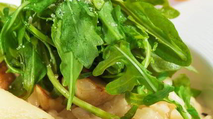 Ризотто с рукколой и козьим сыром