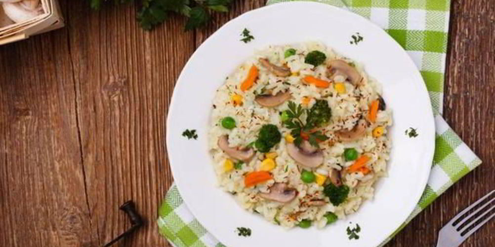 Рецепт ризотто с шампиньонами и овощами
