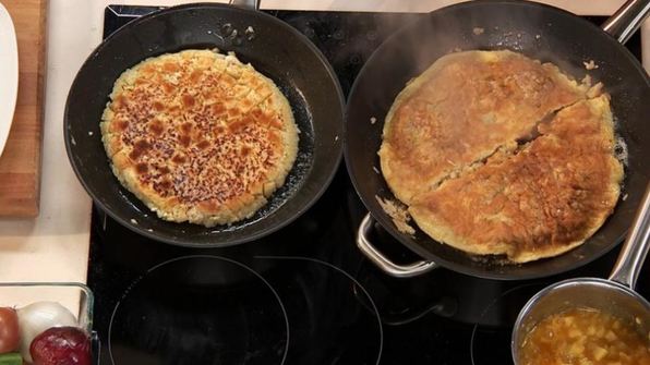 свиная отбивная с ризотто и яблочным чатни