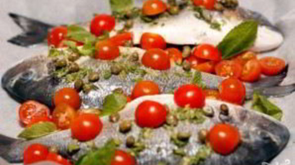 дорада в имбирно-мятном маринаде