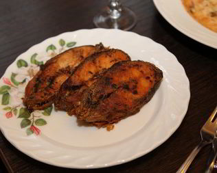 Горбуша в сливочно-чесночном соусе