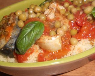 Рыба по-мароккански с кускусом