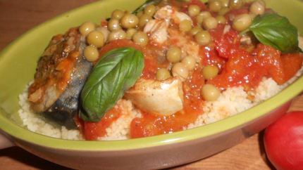 Рыба по-мароккански с кускусом