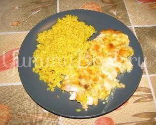 Рыба запеченая с рисом-карри