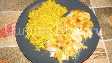 Рыба запеченая с рисом-карри