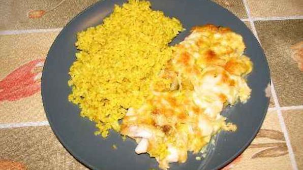 рыба запеченая с рисом-карри