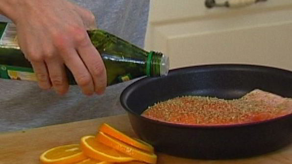 семга, запеченная с апельсинами