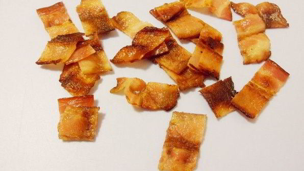 жареные кальмары с беконом