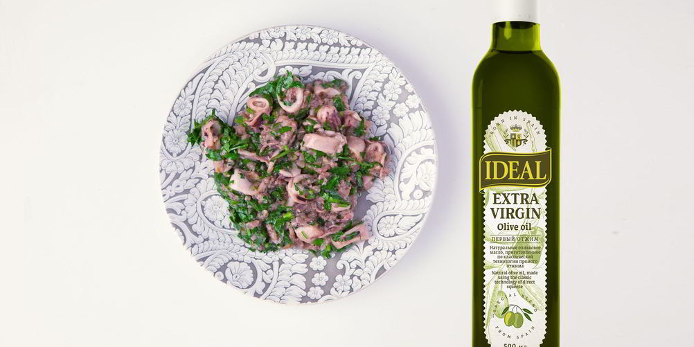 Рецепт жареных кальмаров с петрушкой и лимоном