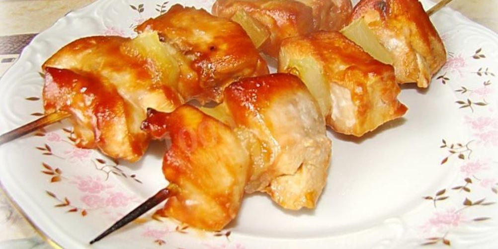 Рецепт куриного шашлыка ны шпажкаха