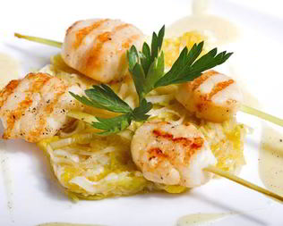 Шашлычки из трески с кокосовым карри