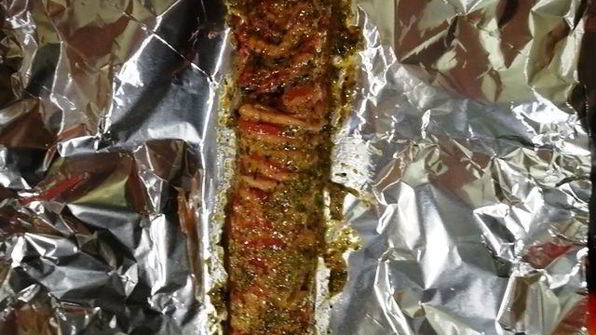 шашлык из бекона мраморной говядины