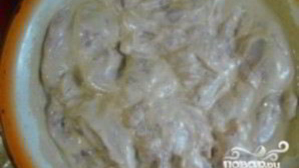 шашлык из курицы в майонезе