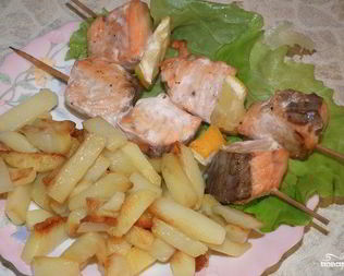 Шашлык из семги