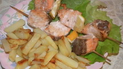 Шашлык из семги