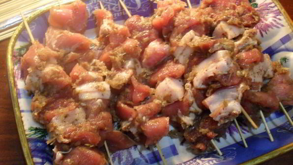 шашлык из свинины в аэрогриле