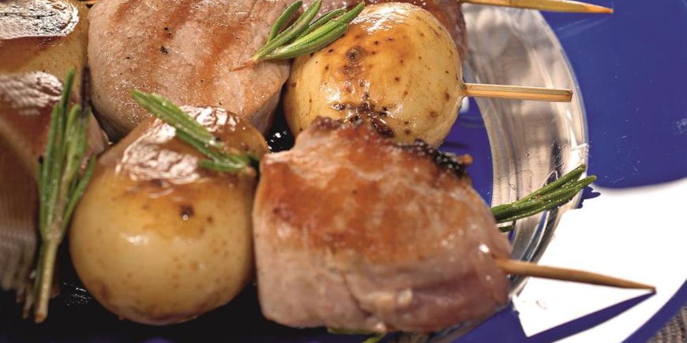 Рецепт шашлыков из свинины и картофеля