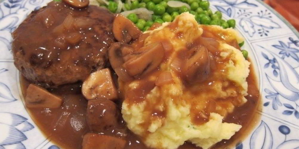 Рецепт грибного стейка салисбури