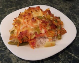 Куриный стейк в духовке с овощами