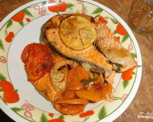 Стейк из семги в духовке