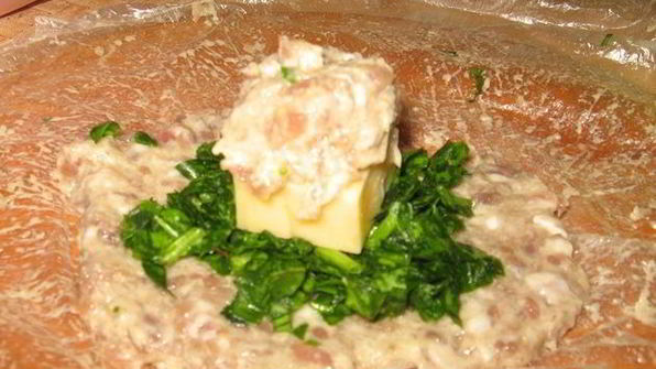 паровая тефтеля с начинкой