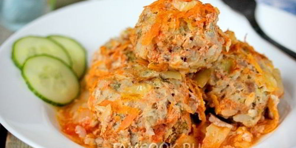 Рецепт тефтелей с брокколи в духовке