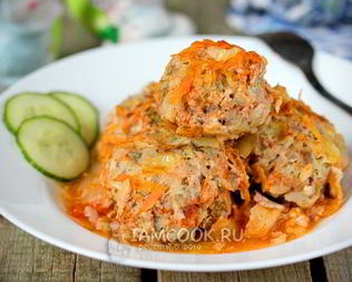 Тефтели с брокколи в духовке