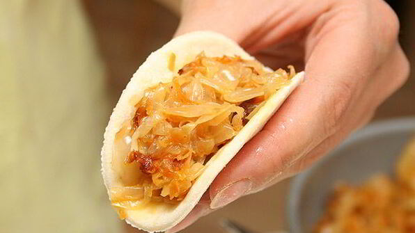 постные вареники с капустой