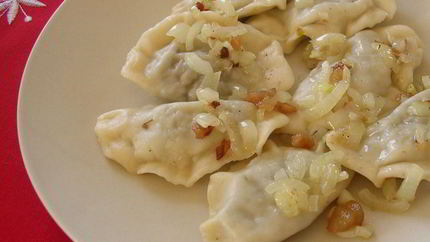 Вареники с гречкой и грибами