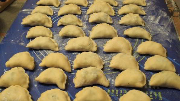 вареники с капустой