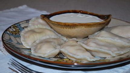 Вареники с красным творогом