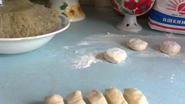 вареники с полусырой картошкой