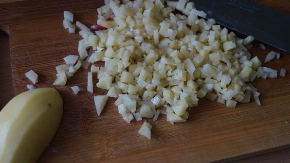 вареники с рубленой картошкой и прослойкой