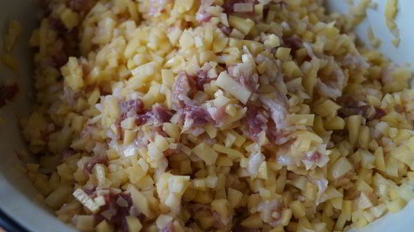 вареники с рубленой картошкой и прослойкой