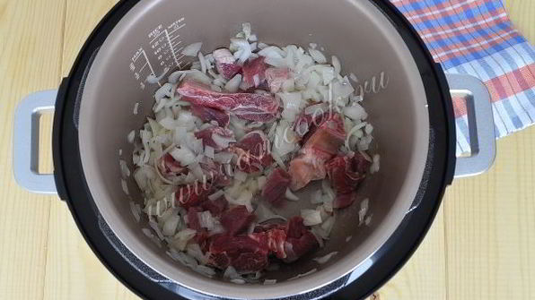 домашнее жаркое на пиве с тыквой в мультиварке