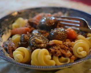 Жаркое из говядины с грибами