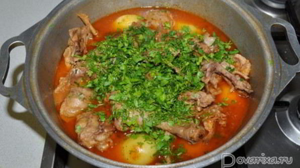 жаркое из утки с картофелем