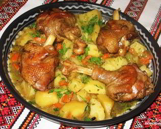 Жаркое из утки в духовке