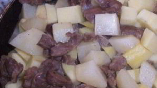 жаркое из желудков куриных