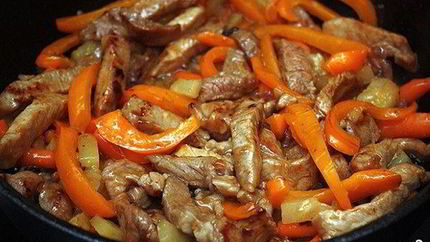 Жаркое с болгарским перцем