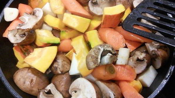 жаркое с овощами и тыквой