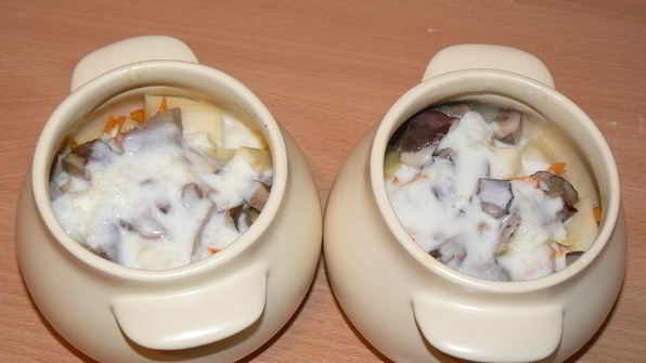 жаркое с сердечками в сливочном соусе