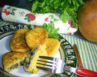 Картофельно-тыквенные зразы с очень вкусной начинкой